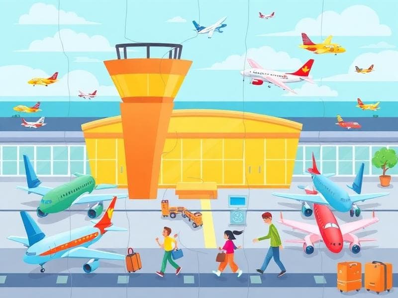 Flygplatsterminalen - Fordonpussel för barn