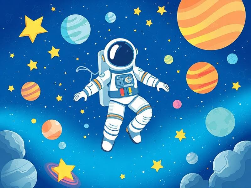 Astronautens Rymdrundtur - Rymdpussel för barn