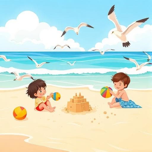 Stranddagen - Naturpussel för barn