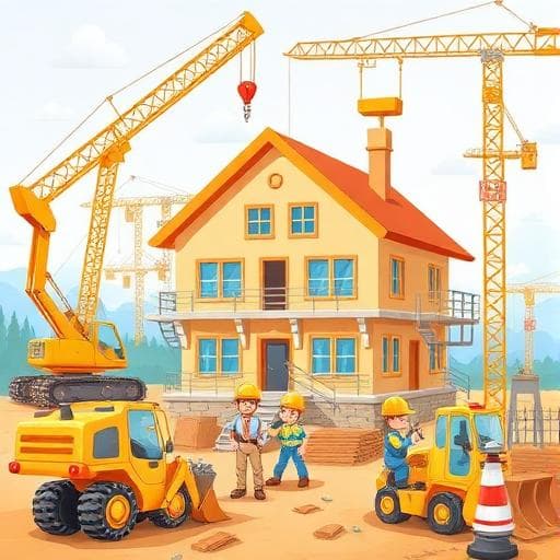 Byggarbetsplatsen - Teknikpussel för barn