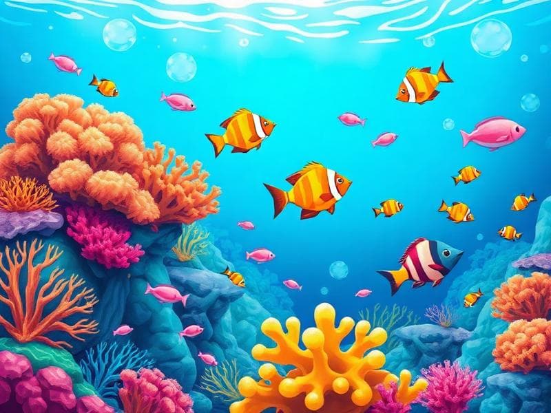 Korallrevet - Naturpussel för barn