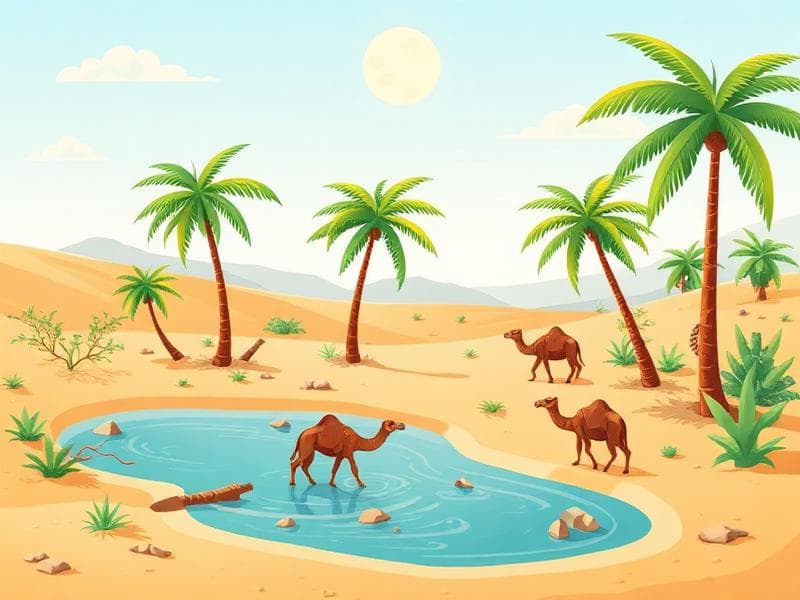 Ökenoasen - Naturpussel för barn