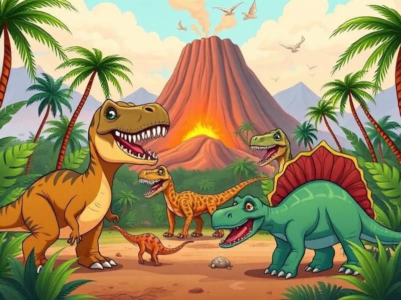 Dinosaurieparken - Dinosaurierpussel för barn