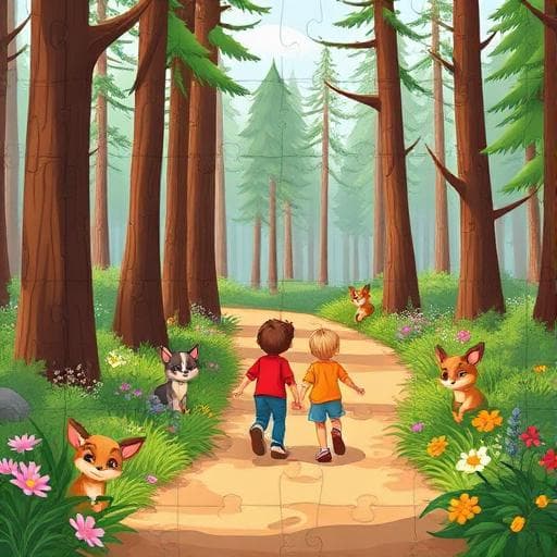 Skogspromenaden - Naturpussel för barn