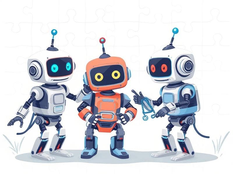 Vänliga Robotar - Teknikpussel för barn