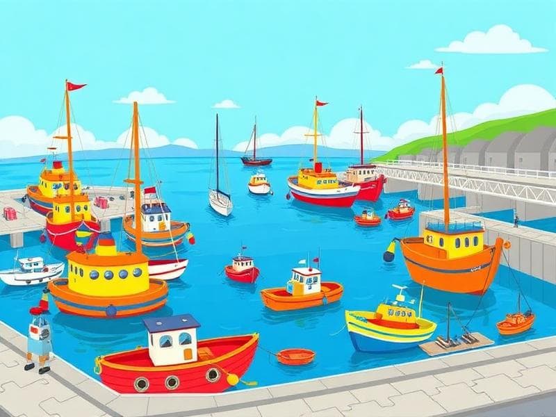 Hamnen - Fordonpussel för barn