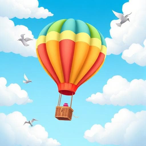 Luftballongen - Fordonpussel för barn