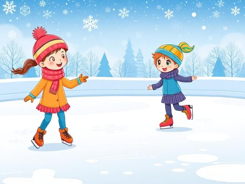 Skridskoåkning - Sportpussel för barn