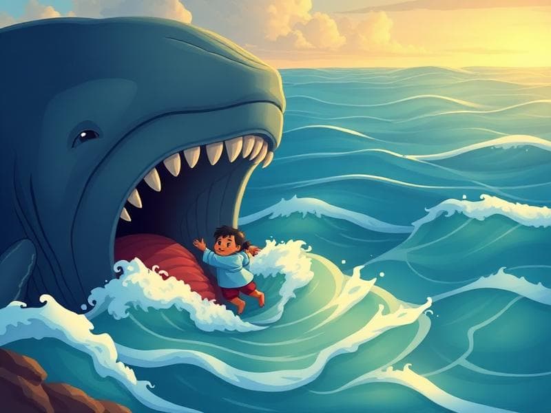 Jonas och valen - Bibliska berättelserpussel för barn