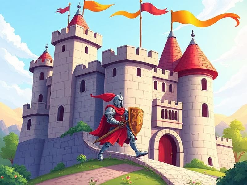 Riddarborgen - Äventyrpussel för barn