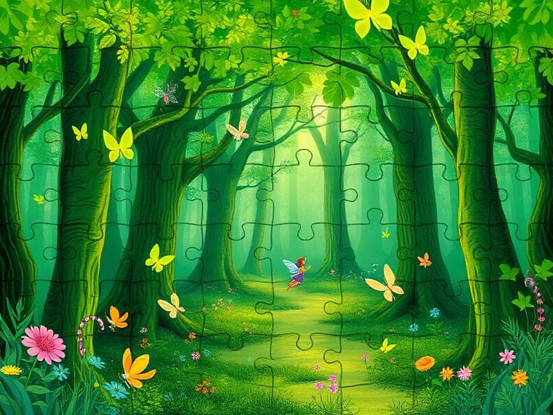 Magiska Skogen - Sagorpussel för barn