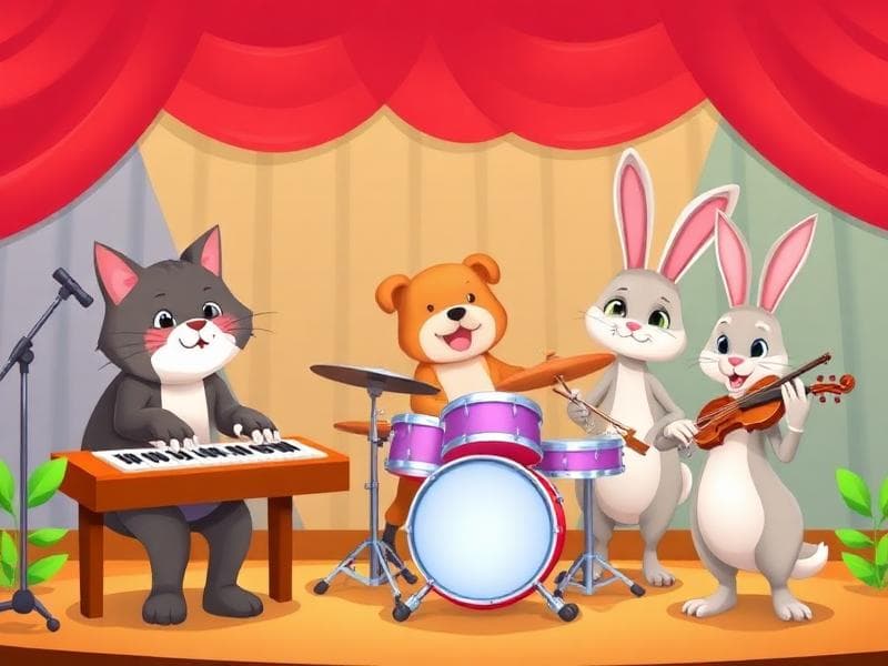 Musikbandet - Musikpussel för barn