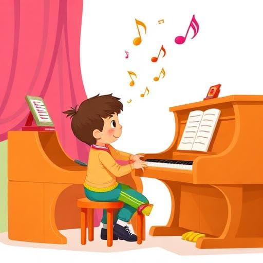 Pianolektionen - Musikpussel för barn