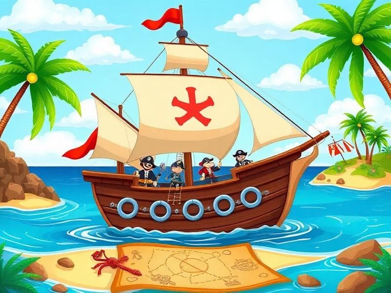 Piratens Skatt - Äventyrpussel för barn