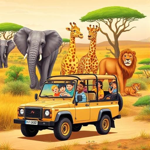 Safarituren - Djurpussel för barn