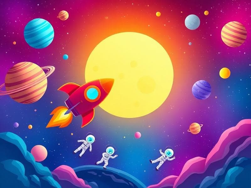 Rymdäventyr - Rymdpussel för barn
