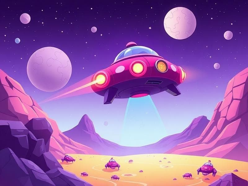 Rymdskeppet Landar - Rymdpussel för barn