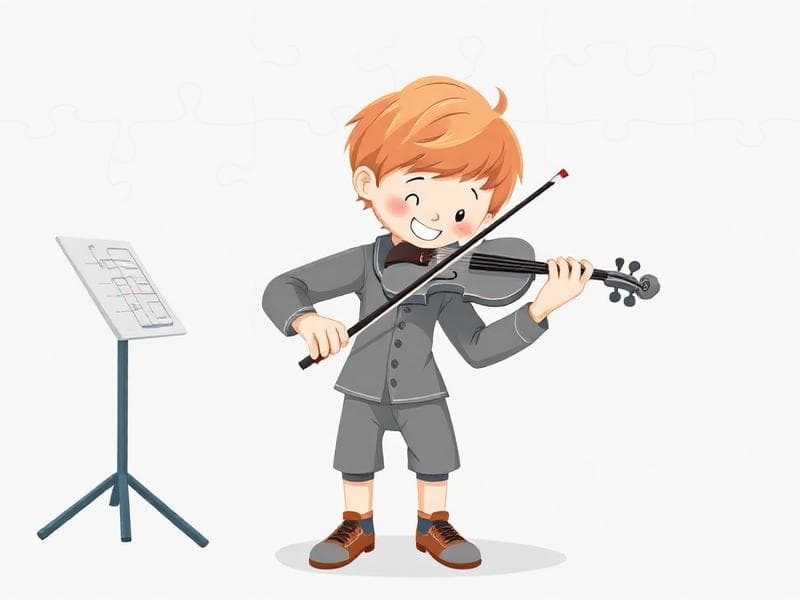 Violinövning - Musikpussel för barn