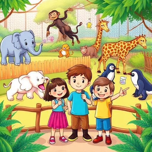 Zoobesöket - Djurpussel för barn
